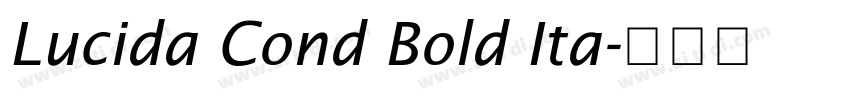 Lucida Cond Bold Ita字体转换